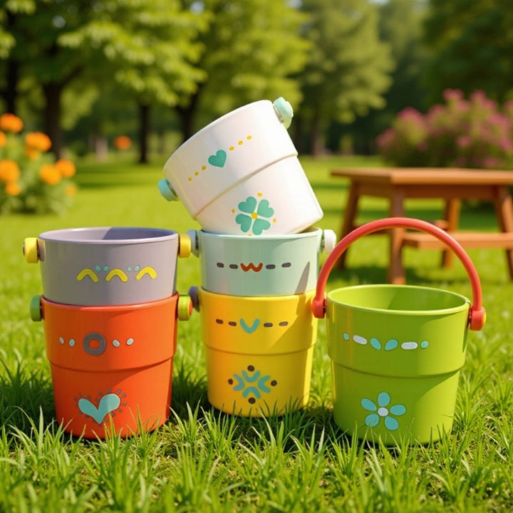 Unisex colorful storage bucket with ergonomic handle Stornfield