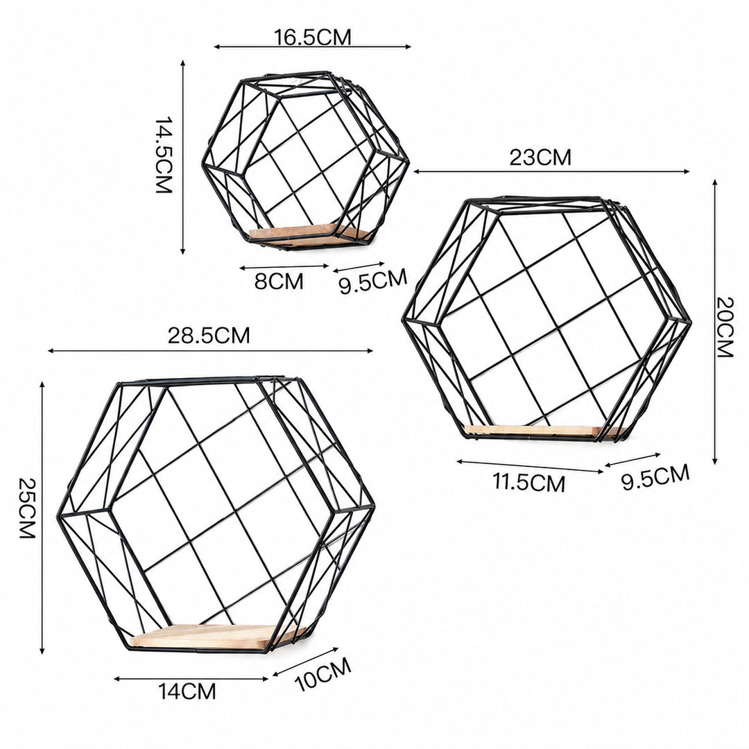 Geometric Wire Shelf Organizer
