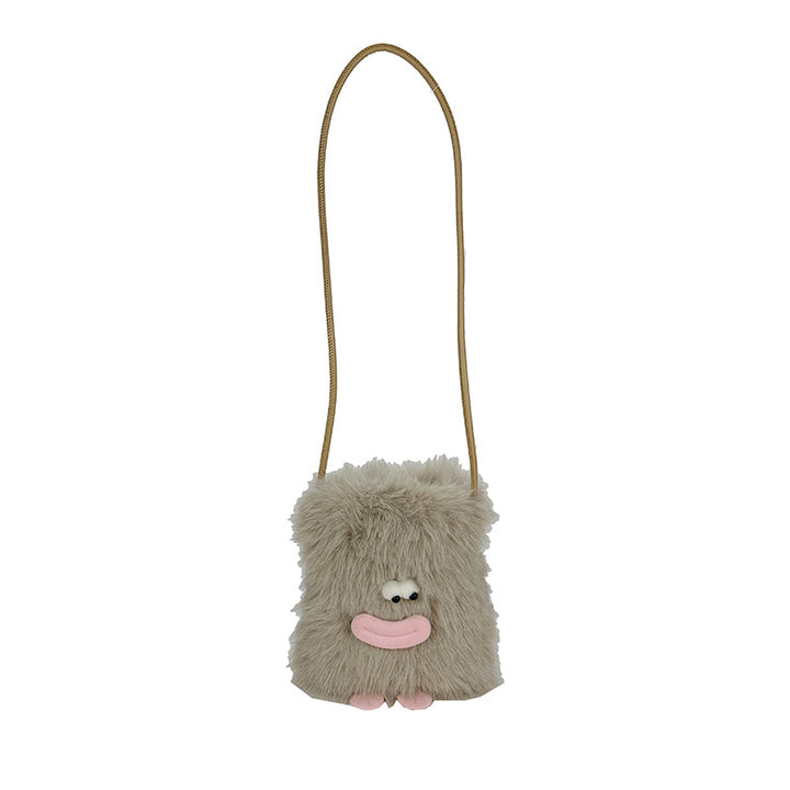 Plush shoulder bag with unique character design Stornfield