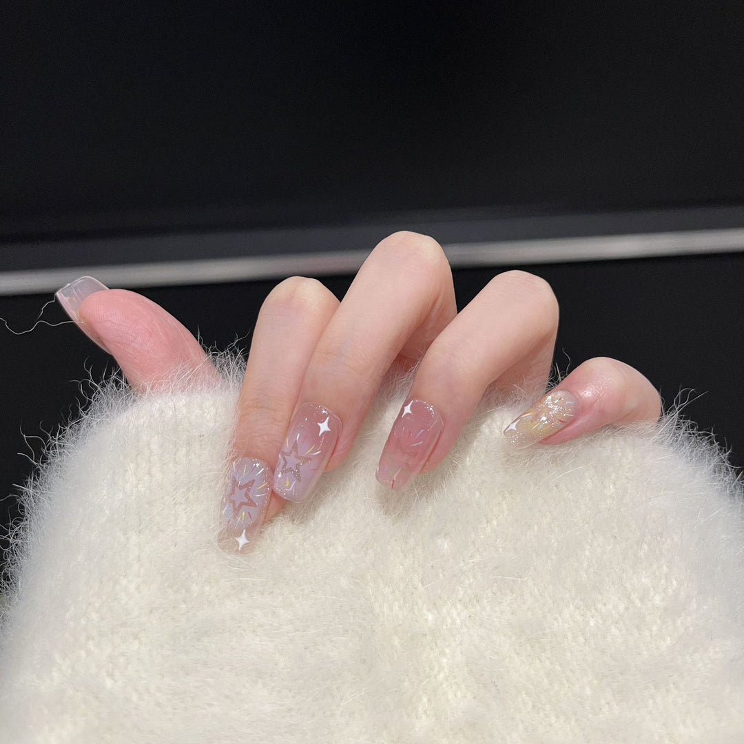 Starry Sky-Inspired Press-On Nail Art Set Stornfield