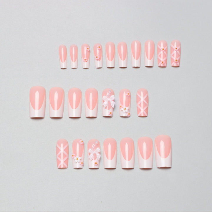 Decorative Floral and Bow Nail Extensions Stornfield