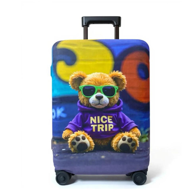 Unisex nan elastic suitcase cover with 3D dog design for trolley, stretchy and scratch-resistant Stornfield