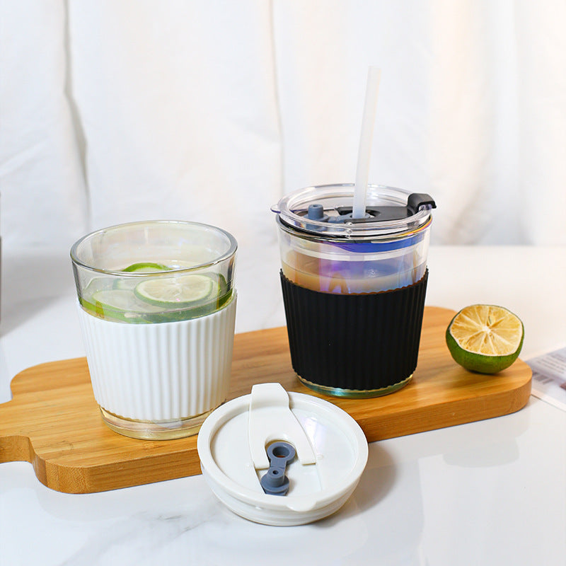 Ladies Insulated Drinking Cup with Flexible Silicone Cover and Integrated Straw Stornfield