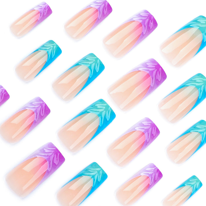 Artificial nail extensions with unique Amazon River design Stornfield