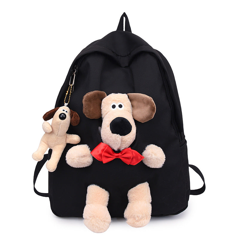 Plush Cartoon Dog-Themed Backpack
