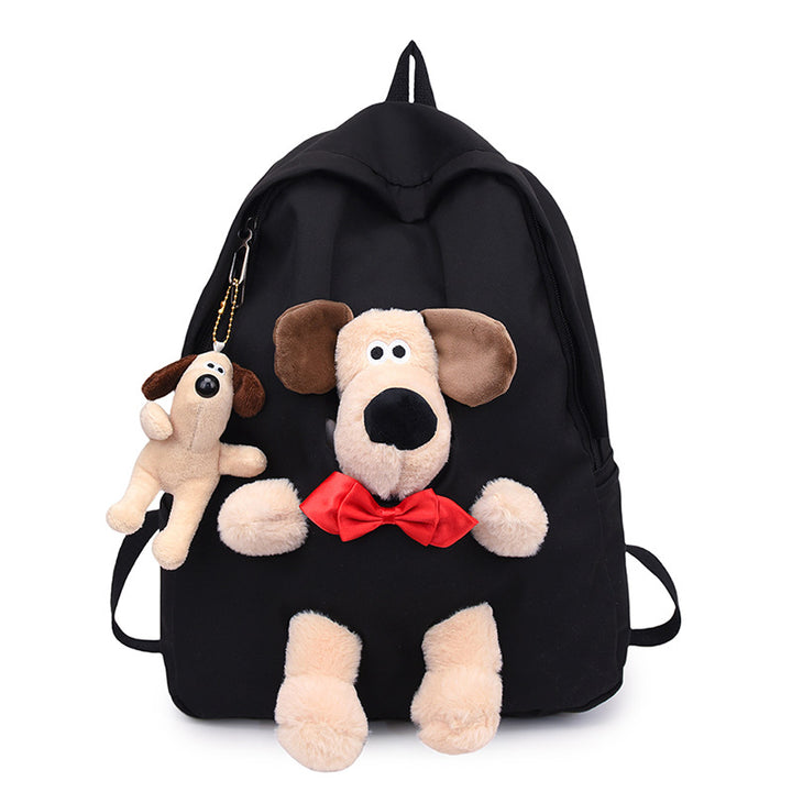 Plush Cartoon Dog-Themed Backpack