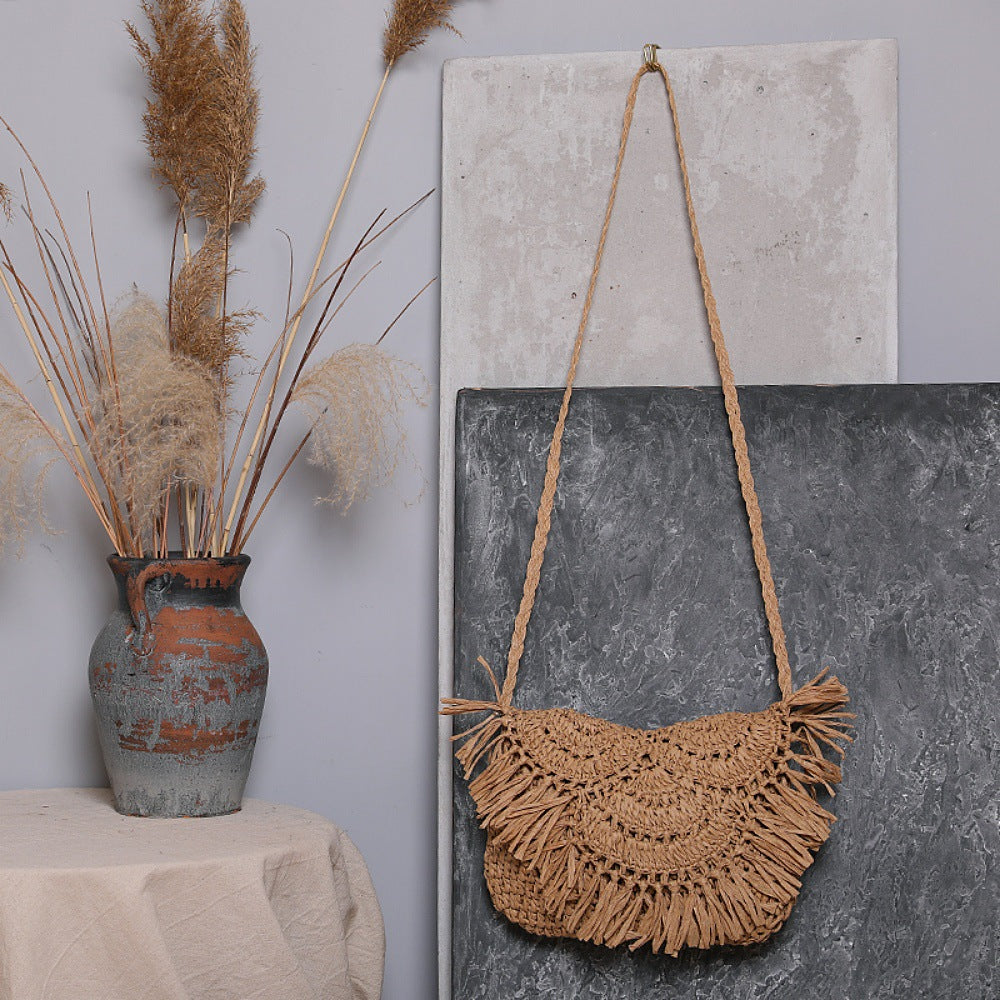 Boho Crossbody Bag Made of Handcrafted Natural Material Stornfield