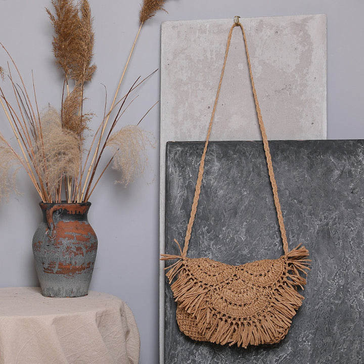 Boho Crossbody Bag Made of Handcrafted Natural Material Stornfield