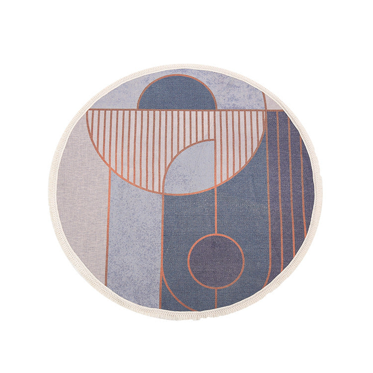 Round Decorative Living Room Carpet with Modern Geometric Pattern Stornfield