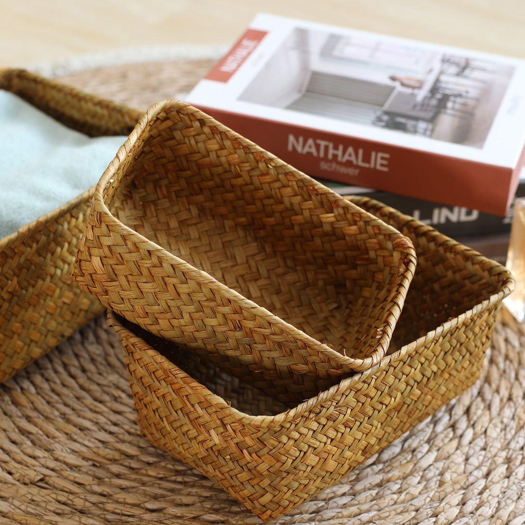 Unisex storage basket made of natural woven Stornfield