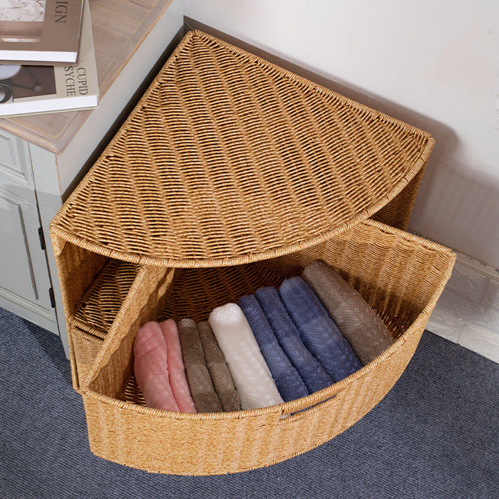 Corner Woven Storage Shelf Stornfield