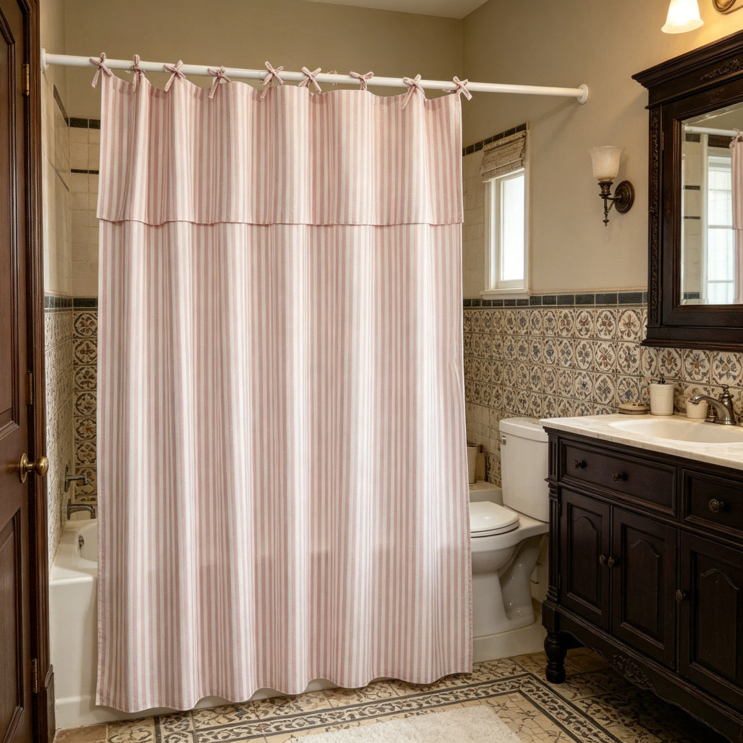 Elegant Striped Shower Curtain Stornfield