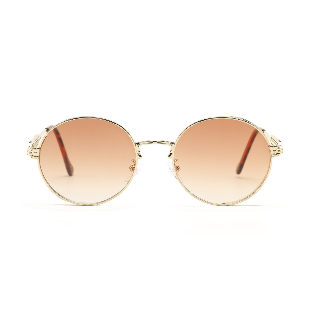 Women's round vintage sunglasses with exclusive metal frame Stornfield
