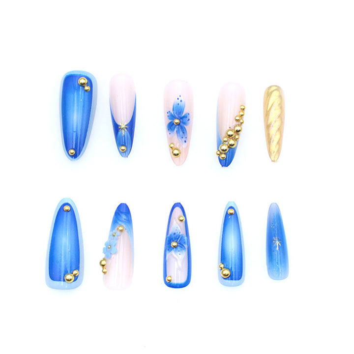 Artistic Floral Nail Art Extensions Stornfield