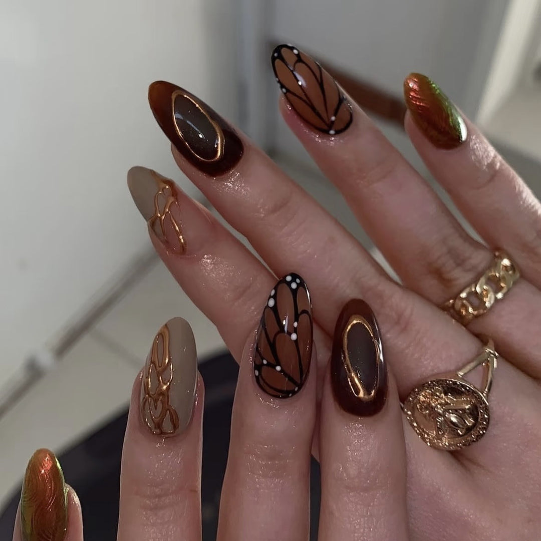 Artistic Nail Design Press-On Set