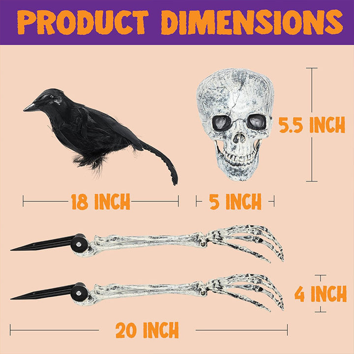Halloween-Themed Decorative Skeleton Hand Display
