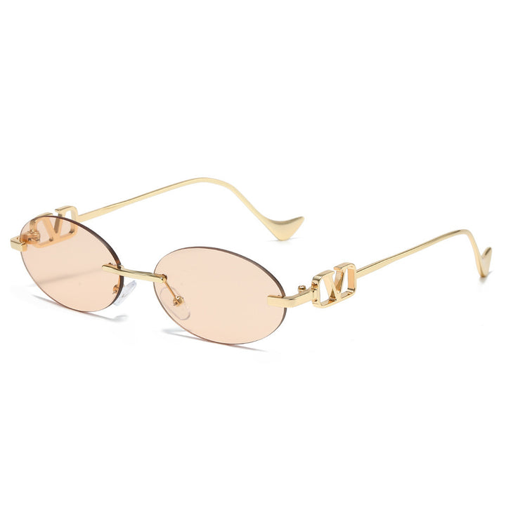 Stylish Oval Frame Sunglasses with Decorative Accents Stornfield
