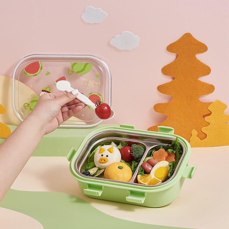 Fun-Themed Dual-Compartment Lunch Container