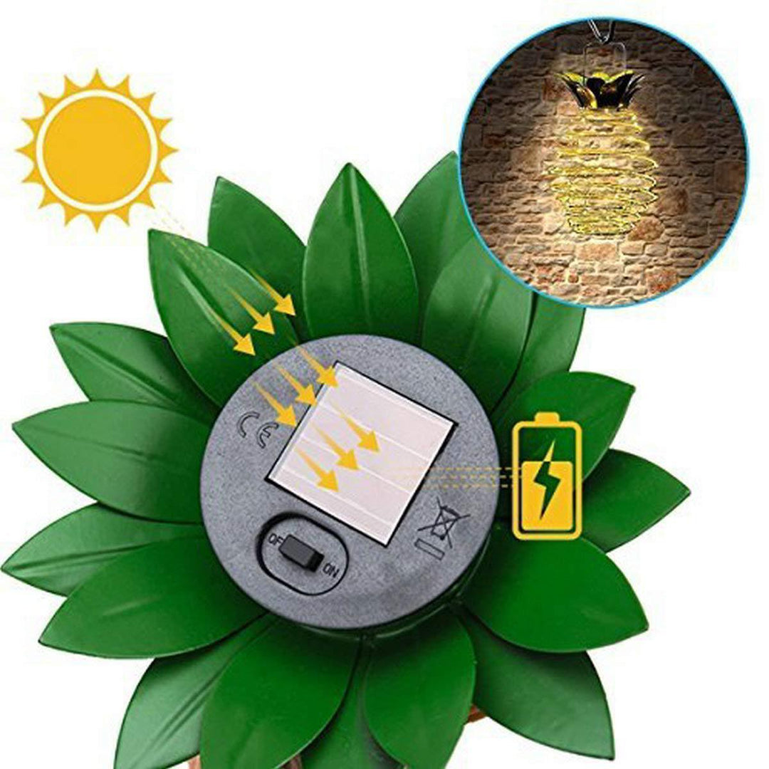 Spiral Hanging Solar LED Lantern With Lotus Canopy And Carrying Handle Stornfield