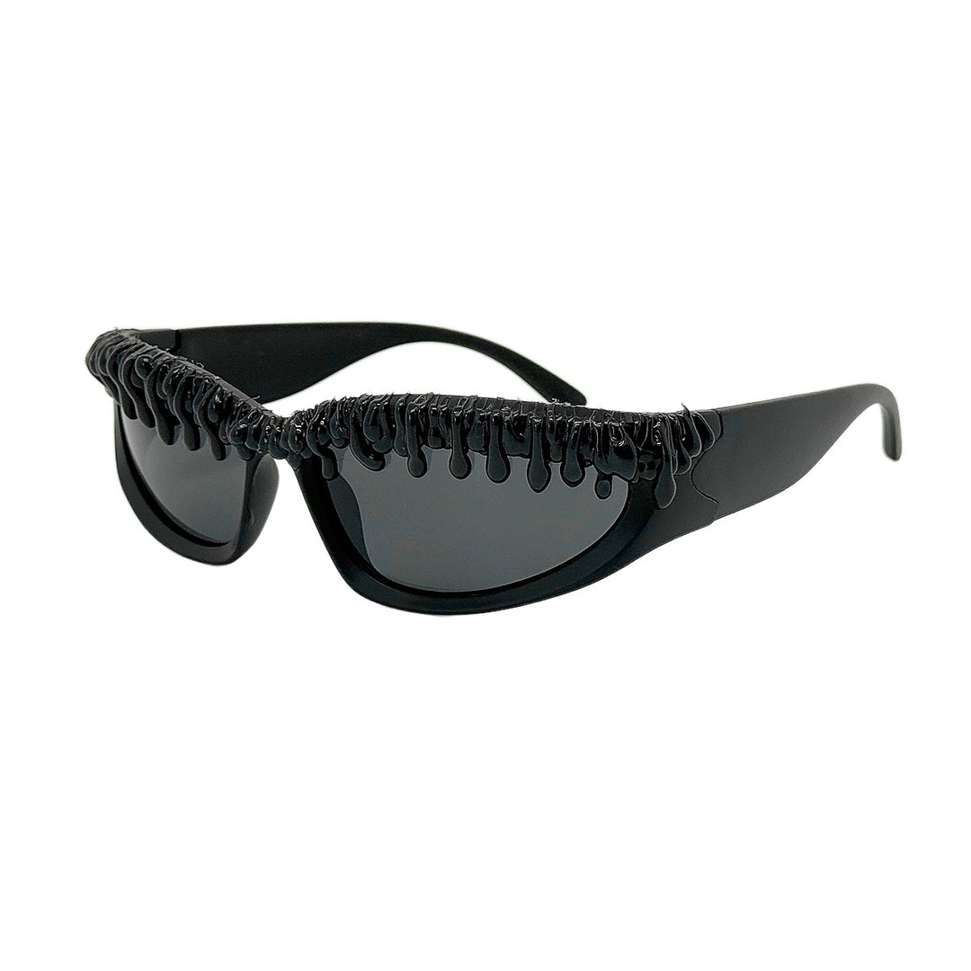Women futuristic sport sunglasses with unique wave frame Stornfield