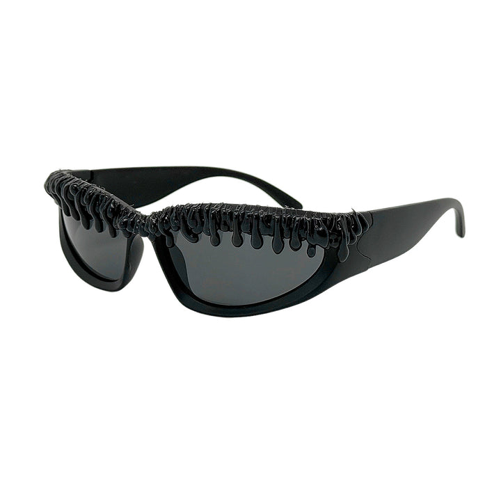 Women futuristic sport sunglasses with unique wave frame Stornfield