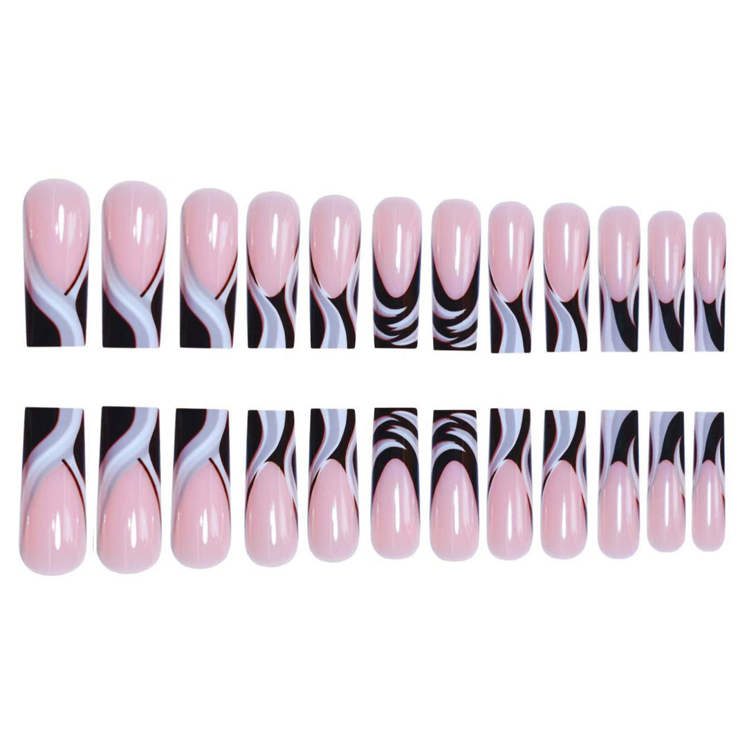Artistic Marbled Acrylic Nail Enhancements Stornfield