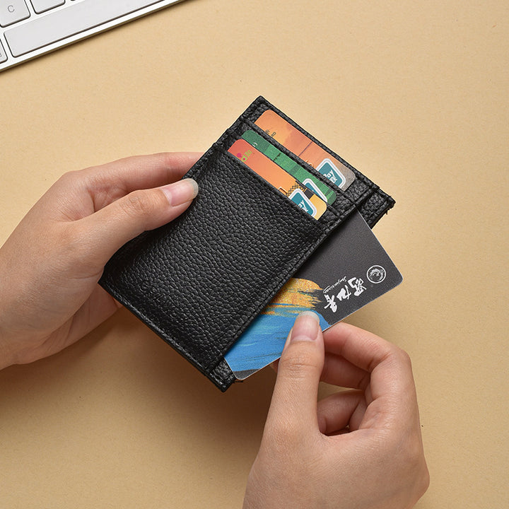 Premium Textured Leather Card Holder Stornfield