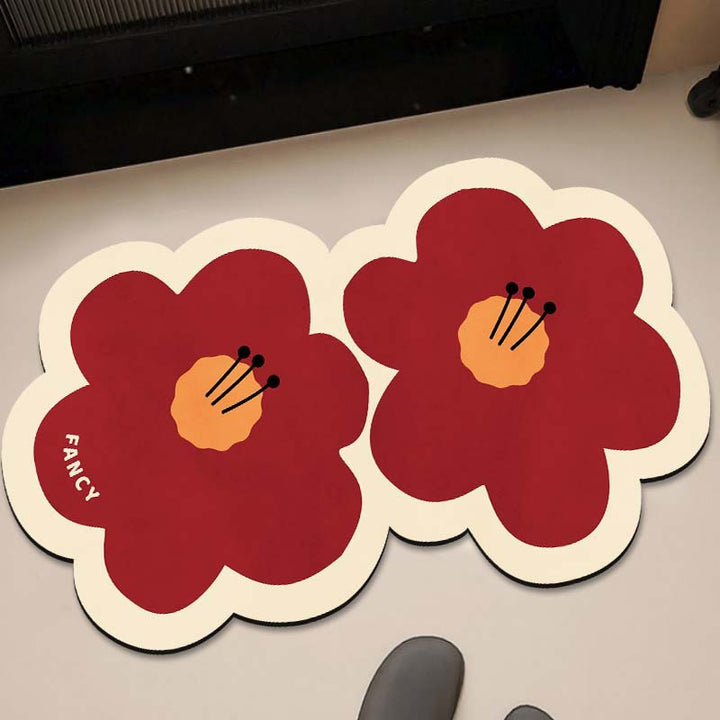 Floral-Themed Kitchen Runner Mat Stornfield