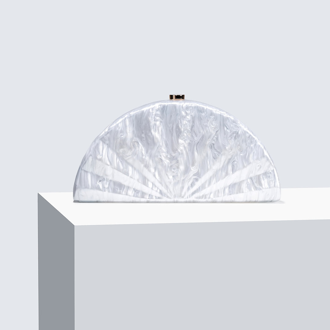Artistic Half-Moon Clutch