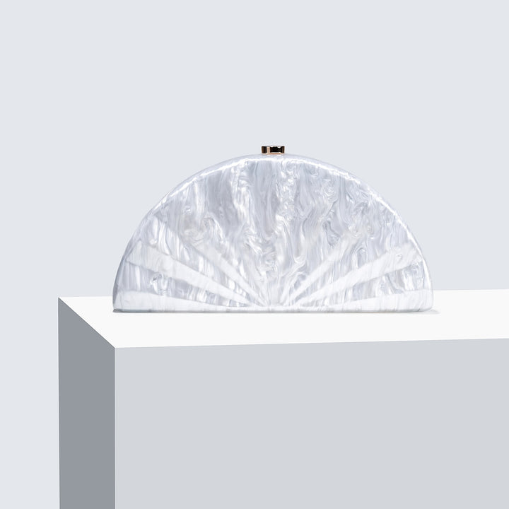 Artistic Half-Moon Clutch