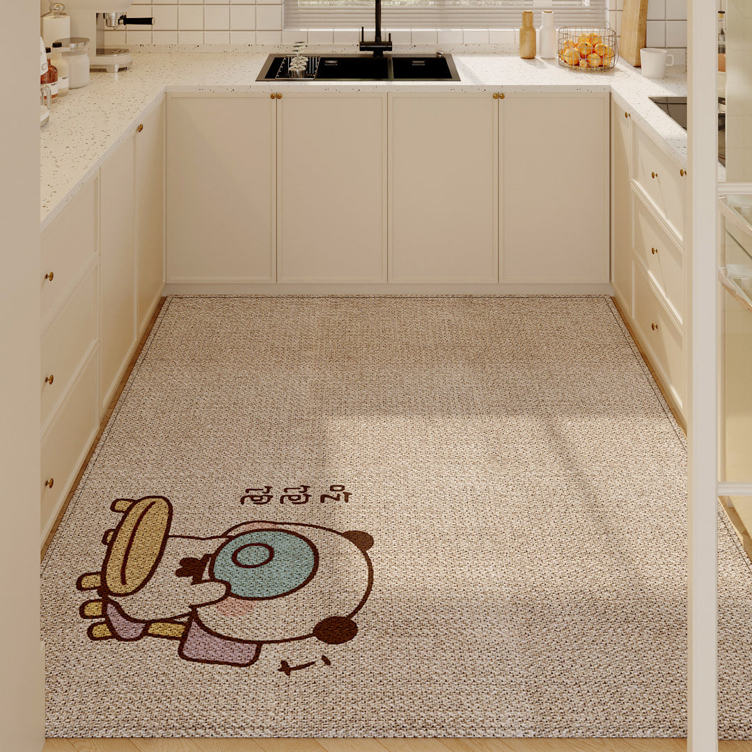 Cartoon-Themed Kitchen Floor Mat