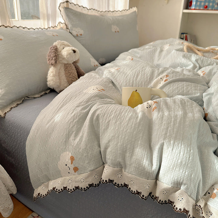 Vintage Floral Patchwork Bedding Set
