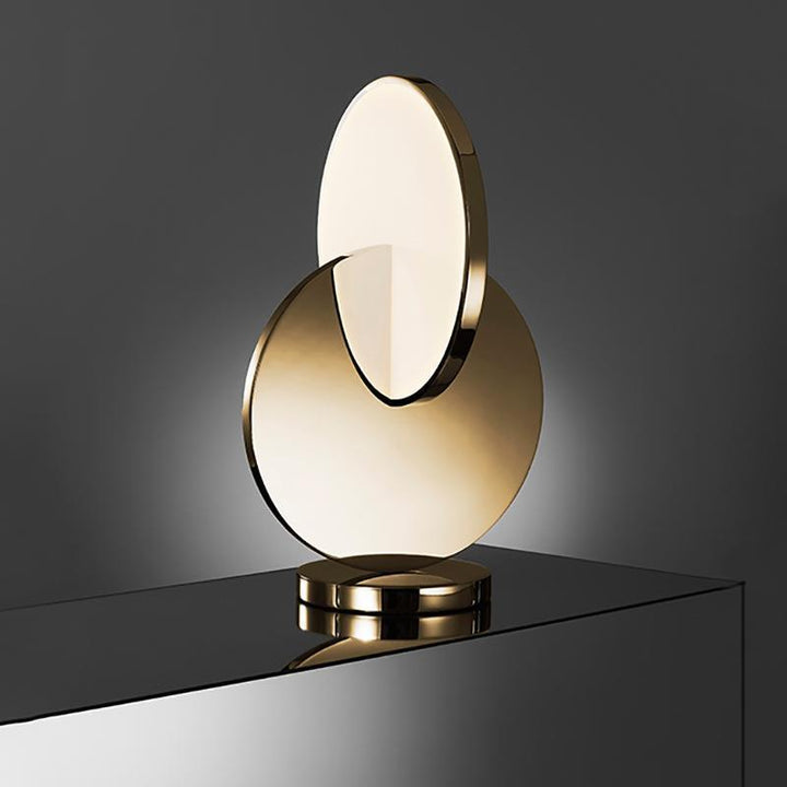 Artistic Table Lamp with Geometric Design