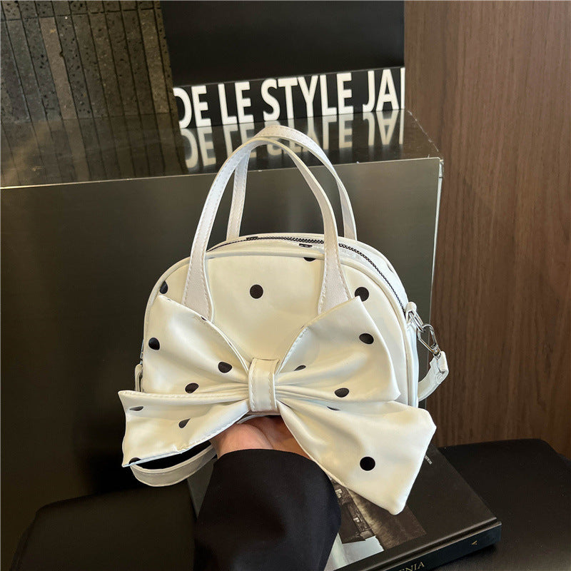 Bow-Embellished Handheld Purse