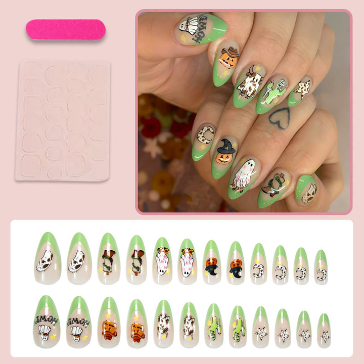 Creative nail art set with playful Halloween designs Stornfield