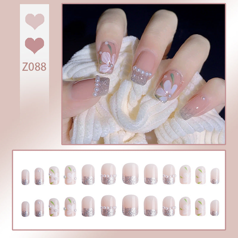 Elegant Floral Design Press-On Nails