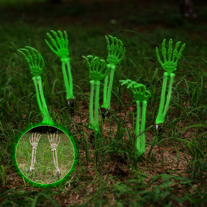 Glow-in-the-Dark Skeleton Hand Garden Stake Stornfield