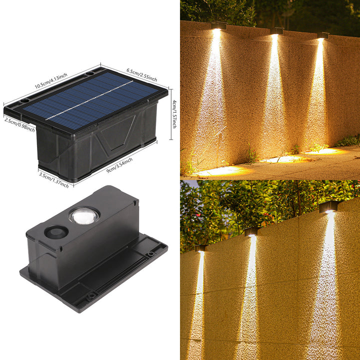 Outdoor Solar RGB Dual-Beam Wall Light With Integrated Photovoltaic Panel And Weather-Resistant Mounting Base Stornfield