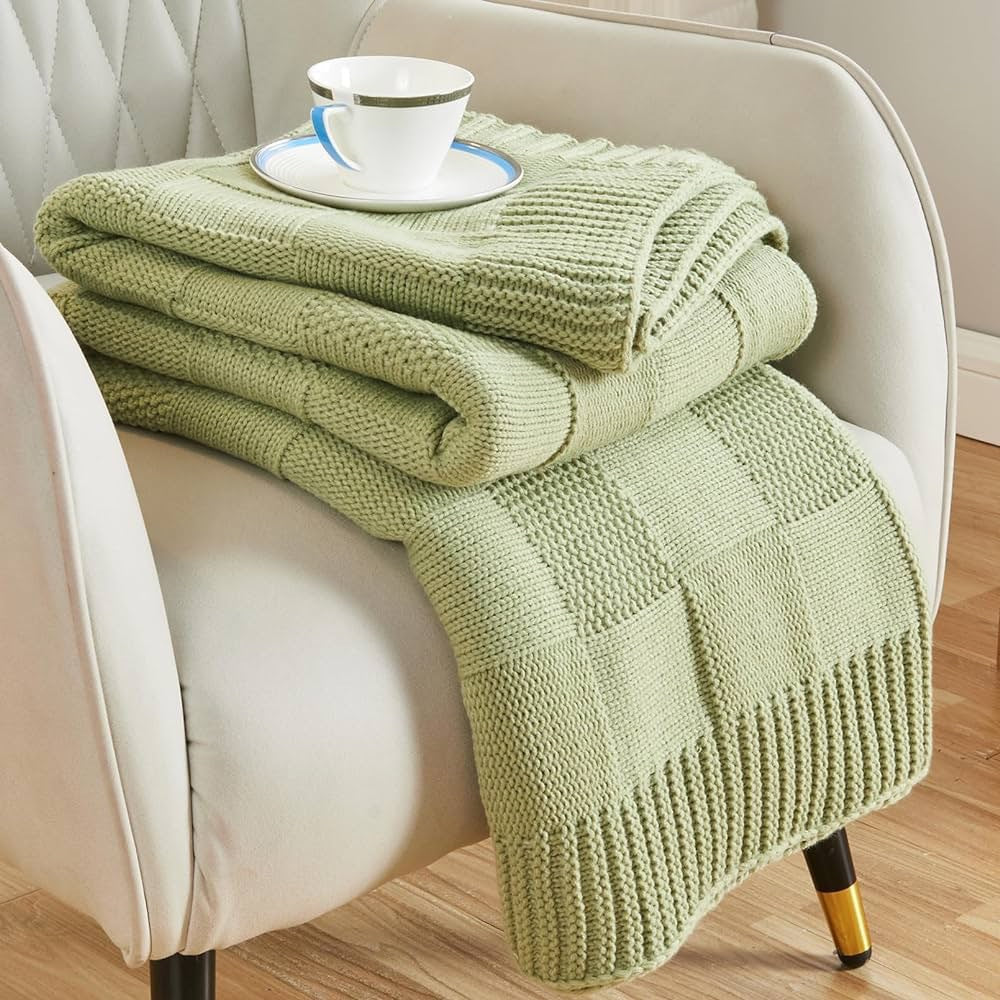Textured Knit Throw Blanket Stornfield
