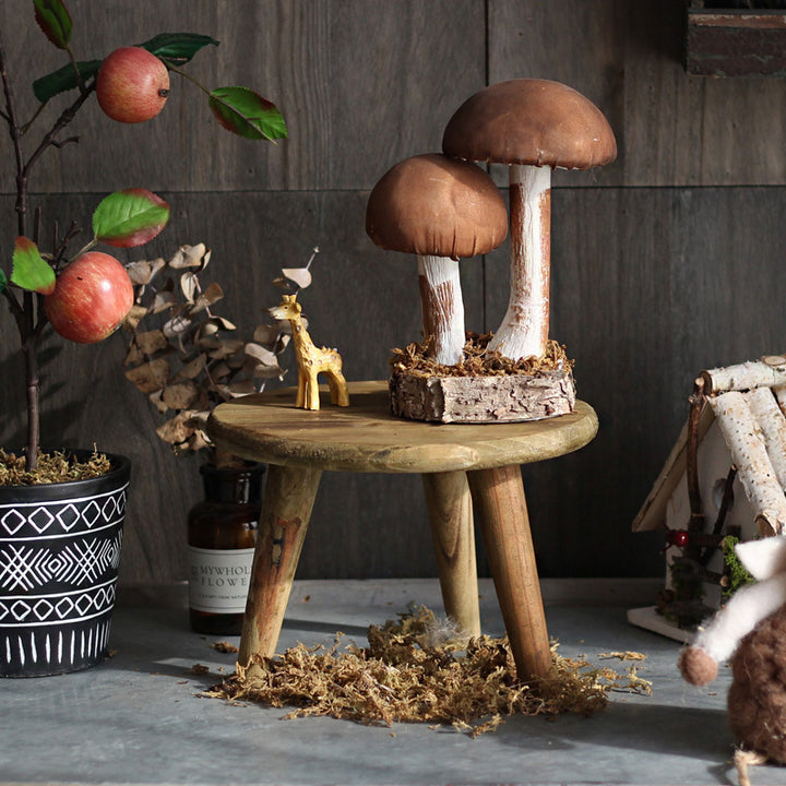 Stylish side table made of natural wood Stornfield
