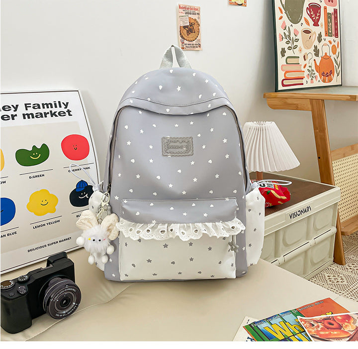 Cute Star Print Lightweight Backpack Stornfield