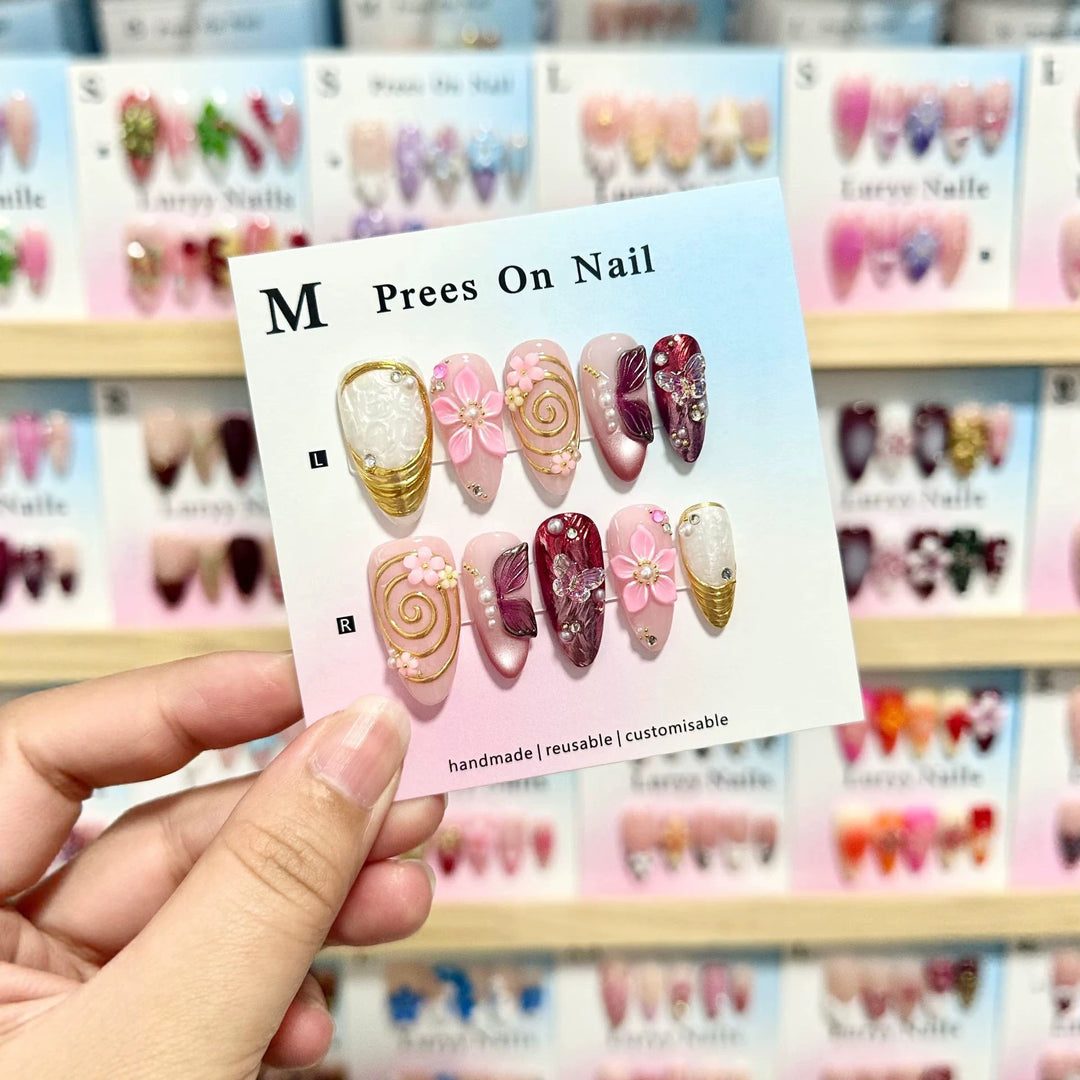 Handmade Press-On Nail Art