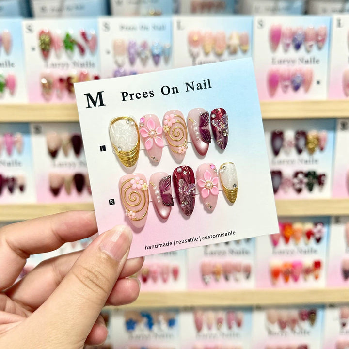 Handmade Press-On Nail Art