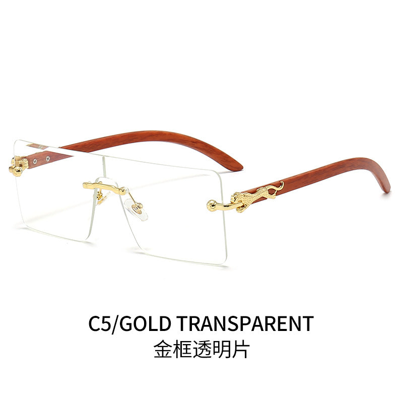 Women oversized fashionable sunglasses with luxurious wood and metal elements Stornfield