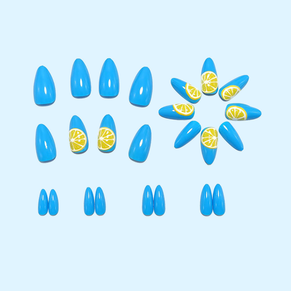 Artificial nails in fresh lemon design Stornfield