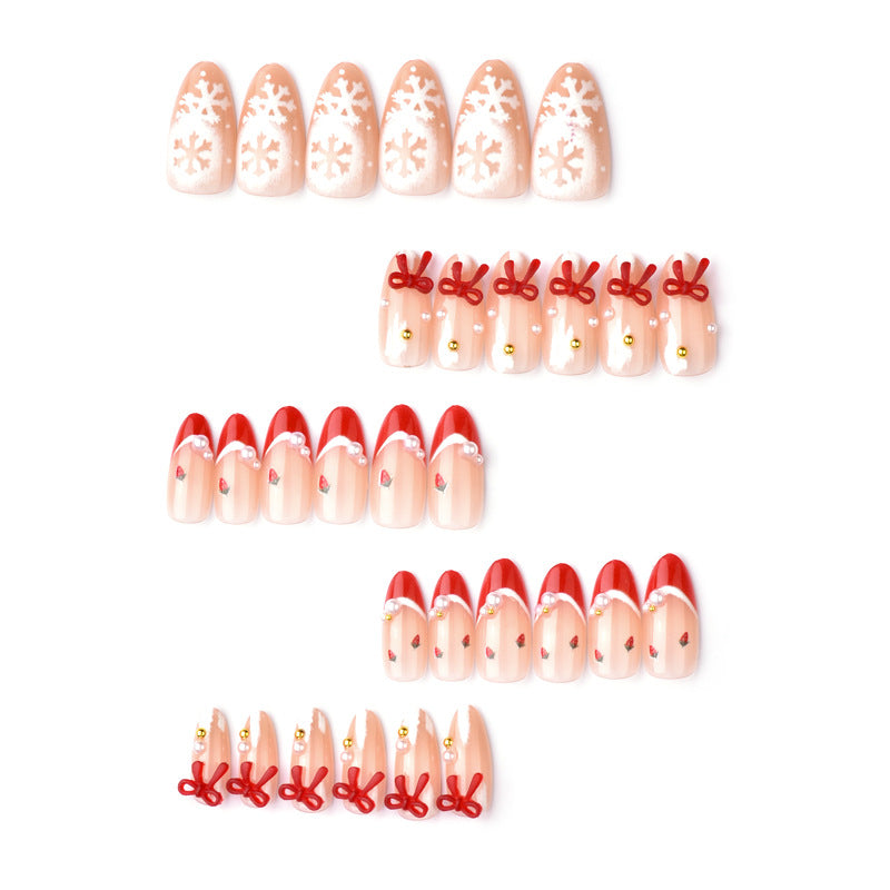 Festive Themed Holiday Press-On Nail Art Stornfield