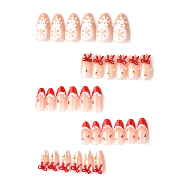 Festive Themed Holiday Press-On Nail Art Stornfield