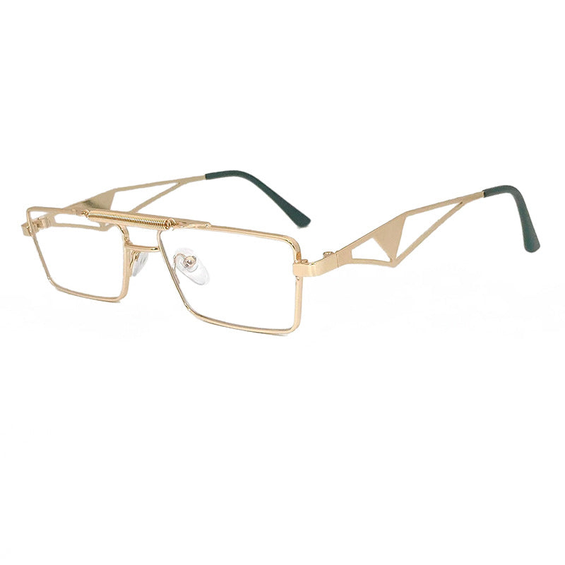 Fashionable sunglasses with square frame and mirrored lenses Stornfield