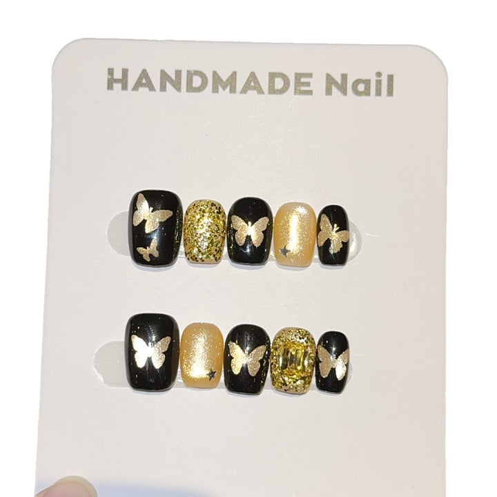 Artificial nails with elegant butterfly design Stornfield