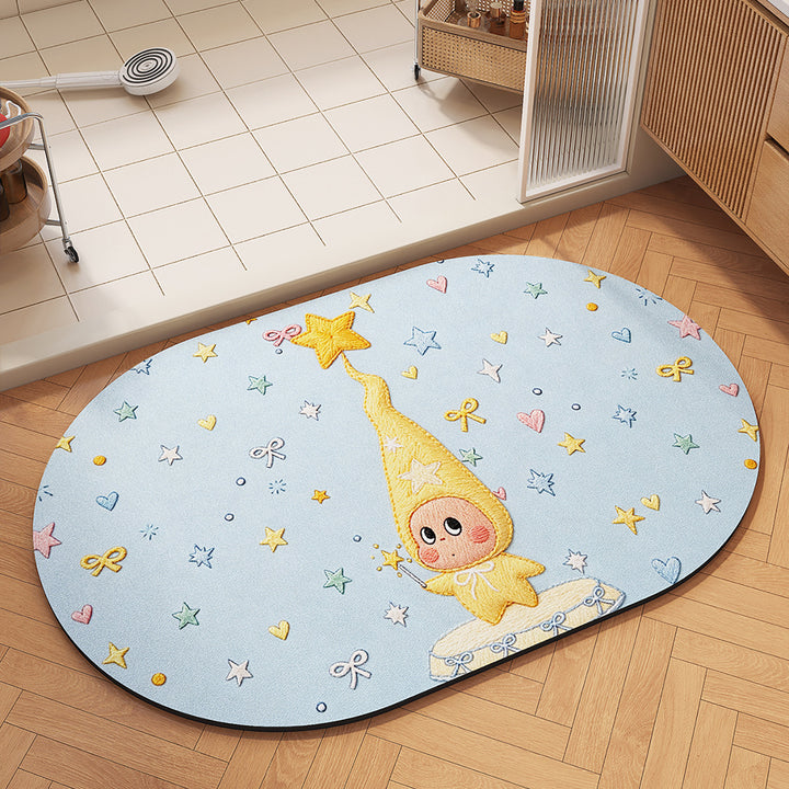 Cute Character-Themed Bath Mat